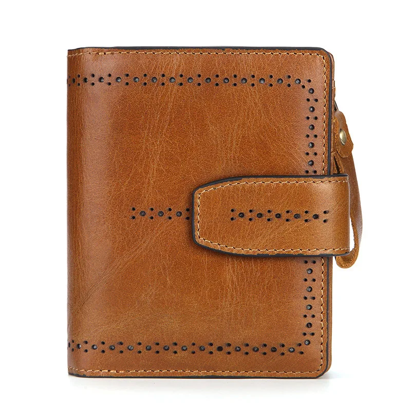 RFID Women Genuine Leather Wallet Male Cow Ladies Wallets Card Holders Classic Hollow Female Men With Coin Pocket | Багаж и сумки