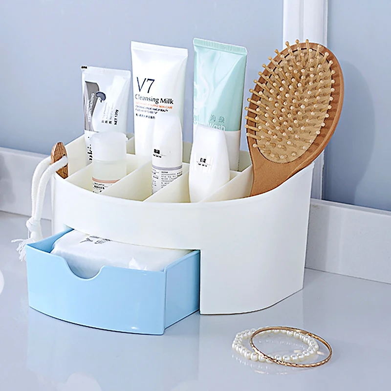 1 шт. пластиковый ящик для косметики макияж органайзер макияжа ящички хранения