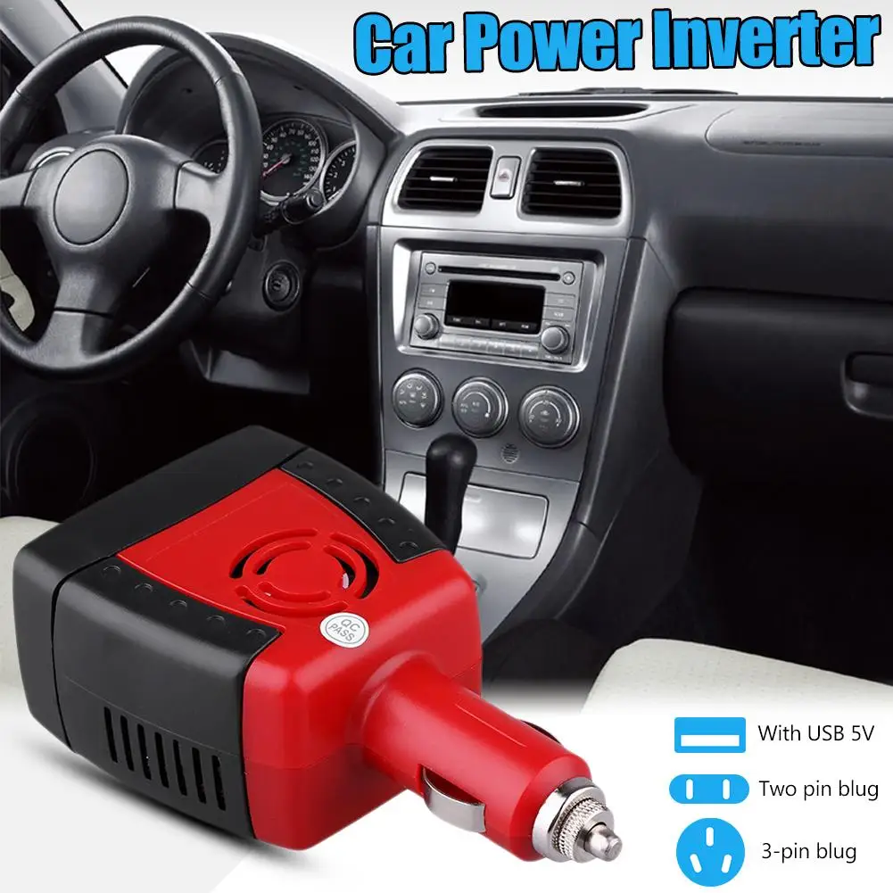 Автомобильный инвертор USB150w DC 12V AC 220V конвертер адаптер с прикуривателем