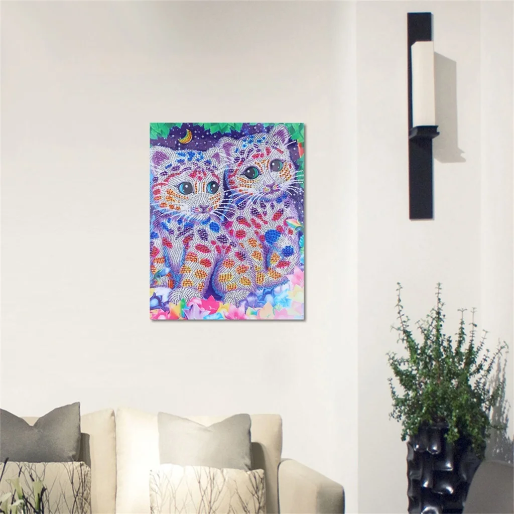 Красочные котенок вышивка кошка из кристаллов DIY 5D алмаз особенной формы картина из стразов рукоделие вышивка крестом картина из кристаллов