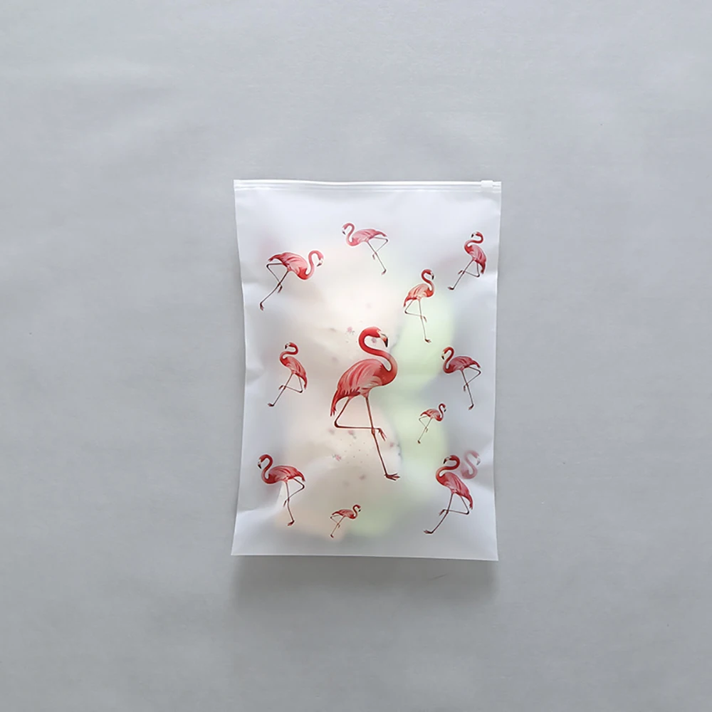 Flamingo 28x40cm 1 шт., водонепроницаемая сумка для сортировки нижнего белья, походная сумка для обуви, органайзер для багажа, женская сумка на молнии, органайзер для макияжа, сумка для хранения - Цвет: Flamingo 28x40cm