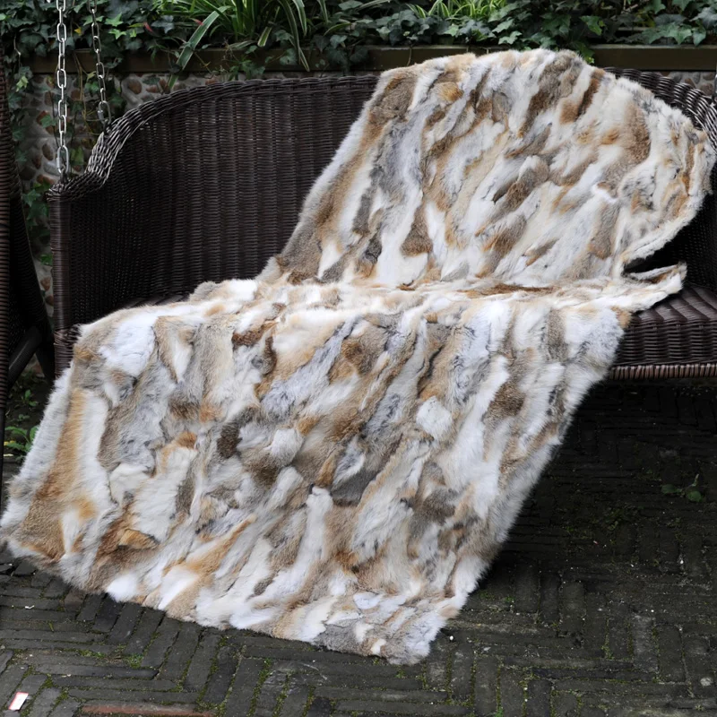 Одеяло из натурального кроличьего меха размеры 70x140 см|rugged rugged|rug blanketrug fur |
