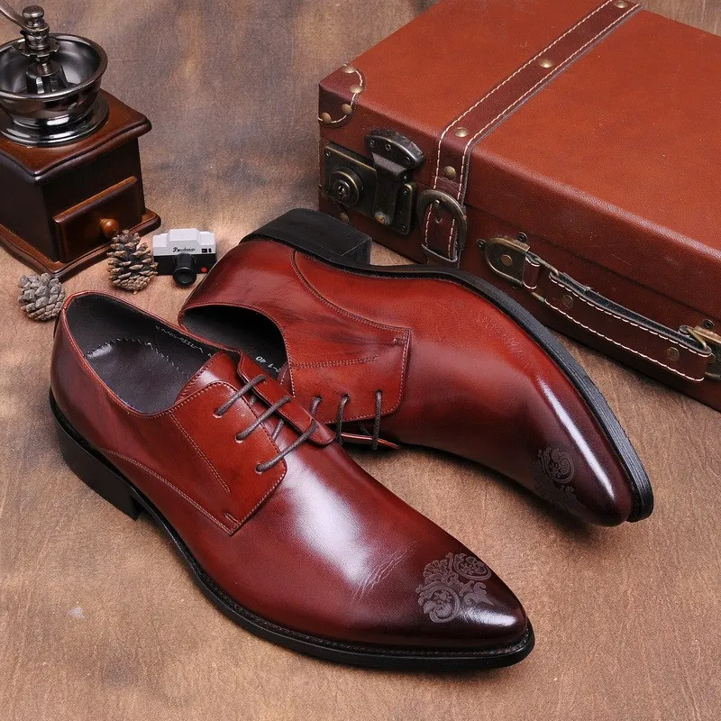 Новинка мужские туфли оксфорды из змеиной кожи с острым носком однотонные