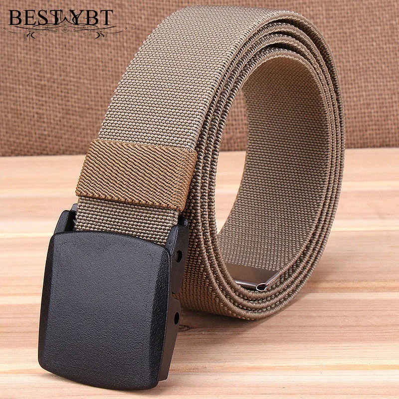 

Best YBT Unisex Belt Nylon Plastic Automatic buckle Belt Casual fashion Amy Style Outdoor sport Personality High Quality Belt