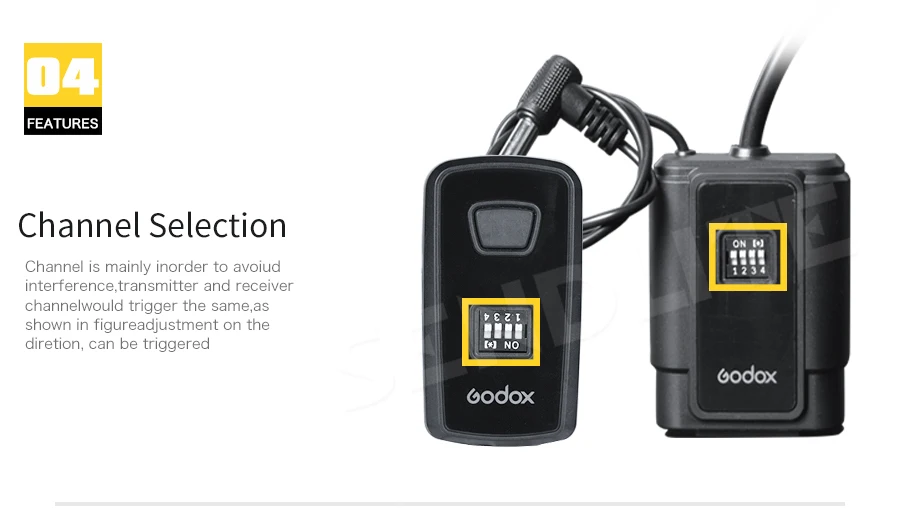 Godox DM-16 Беспроводной студийный триггер 433HMz 16 каналов передатчик+ приемник комплект Один триггер piont для DSLR камеры
