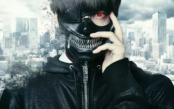 Фильм Хэллоуин Токийский вурдалак Кен Kaneki костюмная маска косплей маска реквизит 1:1 ПВХ Взрослые Унисекс на молнии Рот Horrorible маски Вечерние