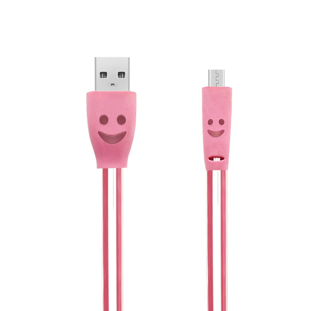 Светящийся переливающийся градиентный светодиодный USB микро кабель зарядное