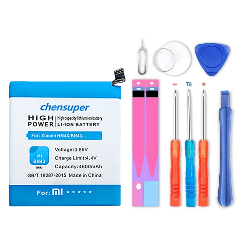 Новая батарея chensuper BN43 4600 mAh для Xiaomi Redmi Note 4X5,5 дюйма
