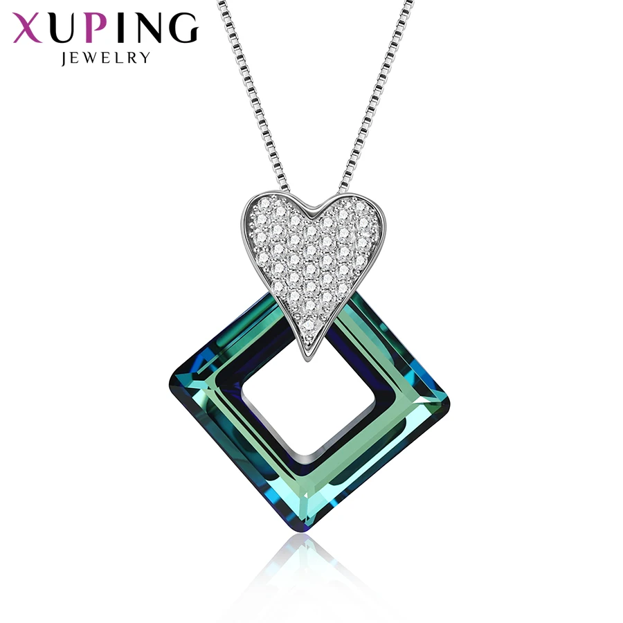 Xuping ювелирные изделия мода квадратный кулон кристаллы от Swarovski Красочные Изысканный Бесплатный подарок упаковка для девочек женщин S139-30353