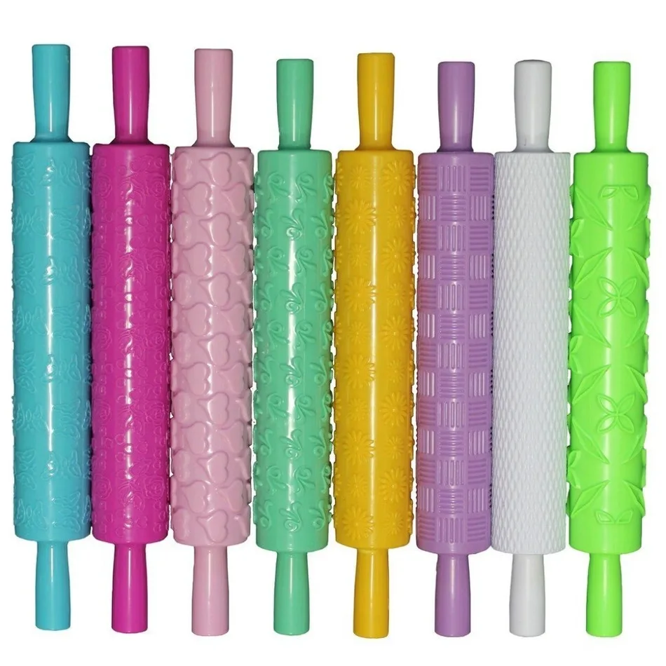 8 шт./компл. красочные пластиковые рельефные текстурированные узорчатые помадные