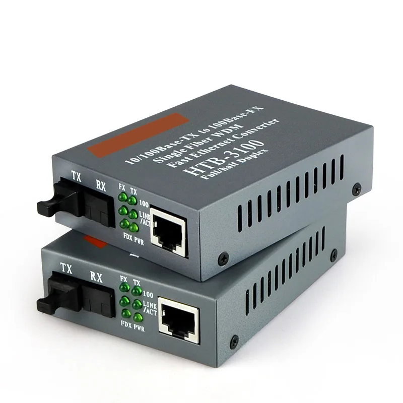 Ethernet конвертер для быстрой передачи данных 100 Мбит/с двунаправленный одномодовый