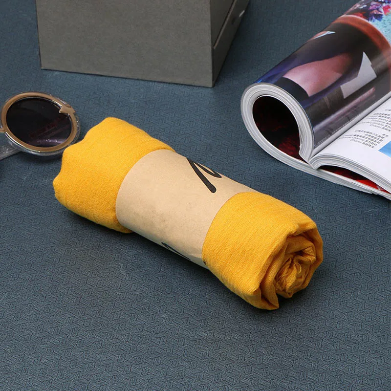 Горячая Корея Стиль Твердые Хлопок Шарфы Для Женщин Осень Украшения Модного