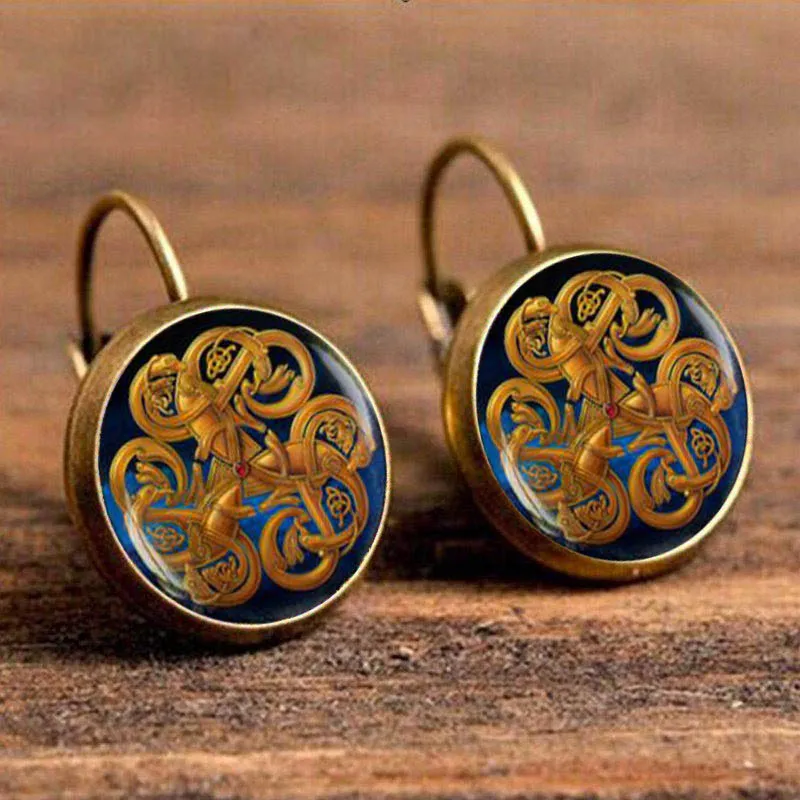 Очаровательные Подвески Gaxybb хрустальные серьги Бронзовый Буддизм Om символ