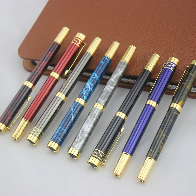

Business new metal gift roller ball pen. Office stationery School 0.5mm pen tip, pencil Gift box Writing Supplies luxury pen