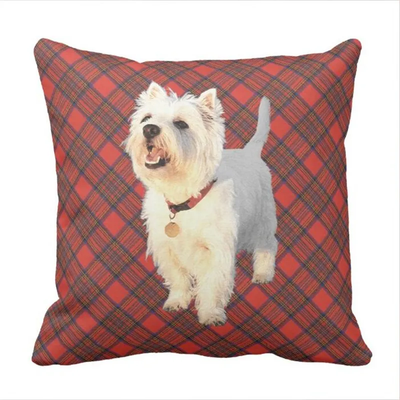 Westie накидка на подушку для щенка|westie pillow|pillow casethrow pillow cases |
