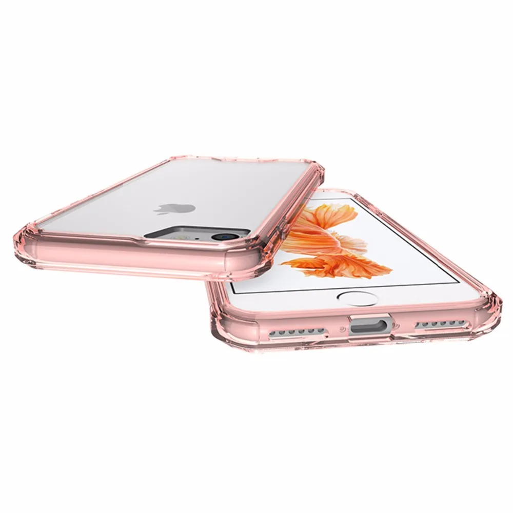 Гибридный ТПУ PC Противоударный Прозрачный iphone7 Броня Всего Тела Жесткий Футляр
