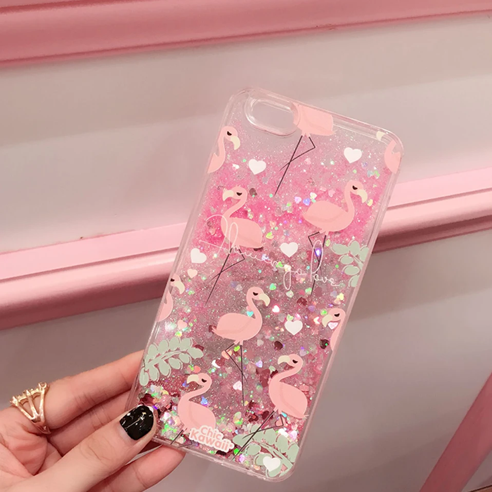 WHAY 8 Plus для iphone чехол жидкий Блестящий песок Фламинго чехлы плюс Роскошный