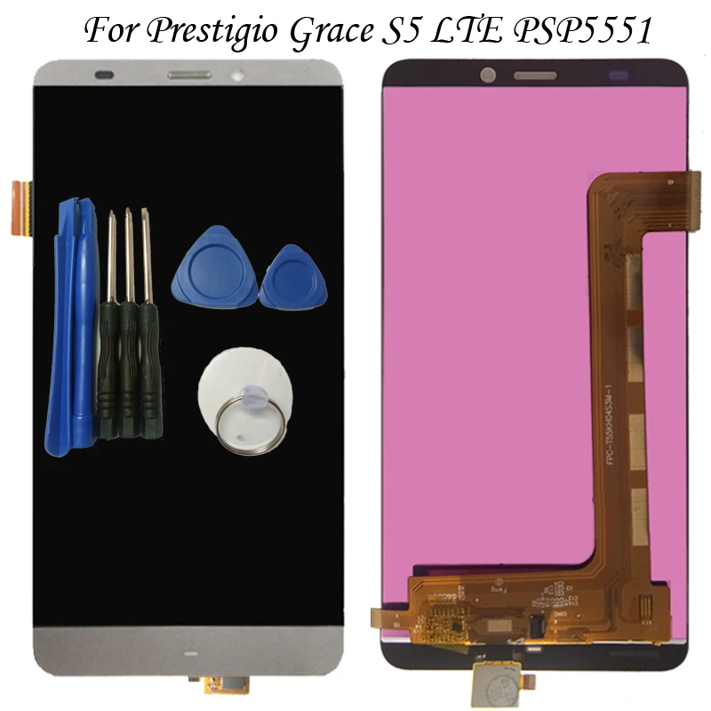 Для Prestigio Grace S5 LTE Оборудование для psp 5551DUO 5551 DUO ЖК дисплей Дисплей + дигитайзер