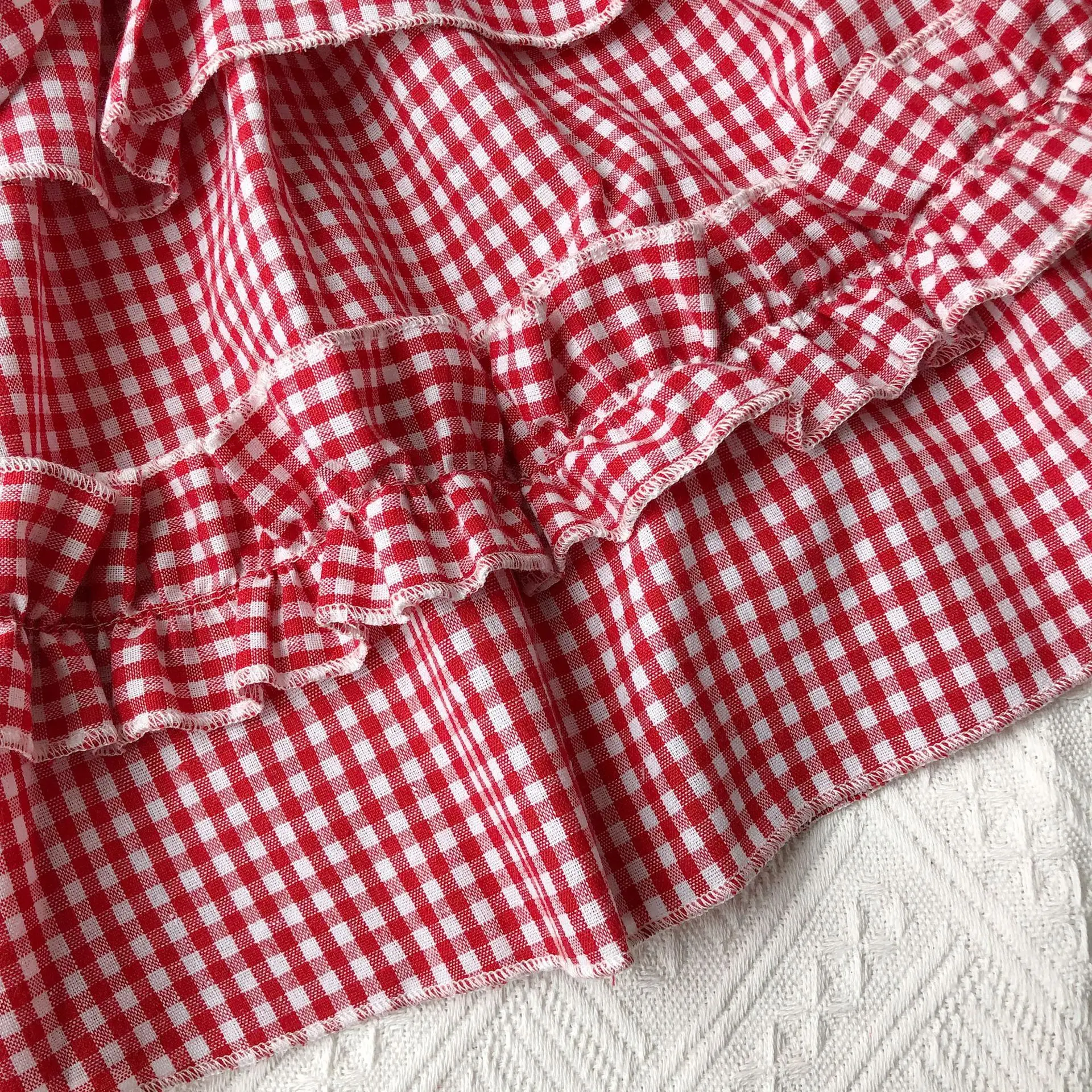 Girl 2019 Summer Children's Dress Cotton Plaid Bow Sweet Court Spanish Wind Kids Princess Dresses | Детская одежда и обувь
