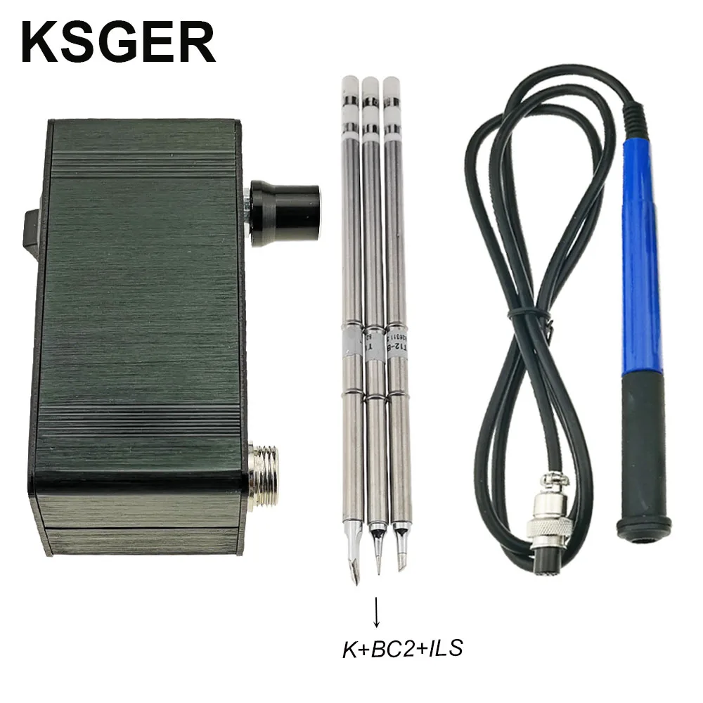 Sets 2 KSGER мини T12 паяльная станция STM32 V2.1S OLED DIY Быстрый нагрев сварочные инструменты FX9501 ручка из алюминиевого сплава T12 железные наконечники - Цвет: Sets 2