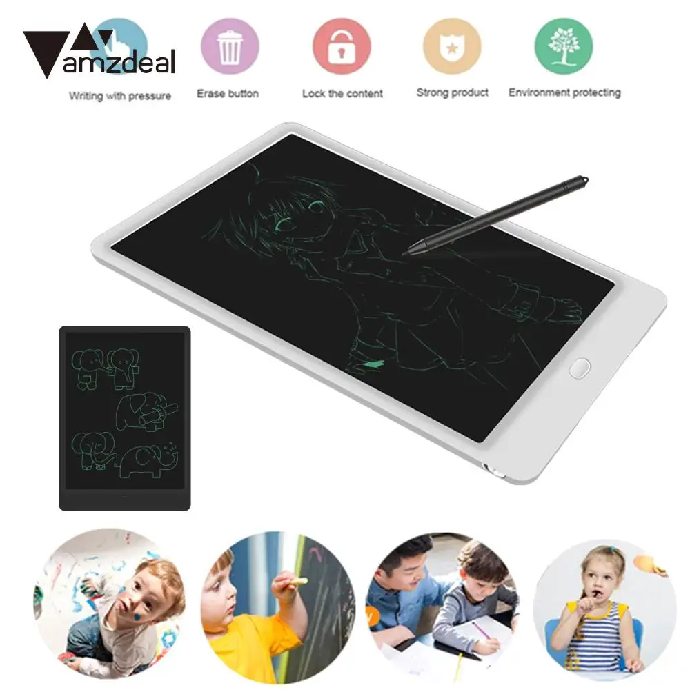 Amzdeal с стилусом 12 дюймов записывающий планшет блокирующий экран почерк чертежная