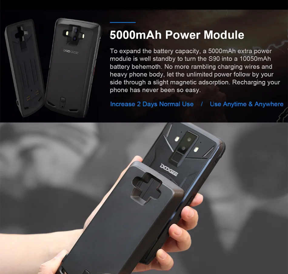 DOOGEE S90 IP68/IP69K Helio P60 Восьмиядерный мобильный телефон 6,18 дюймов дисплей 5050 мАч 6 ГБ 128 ГБ Android 8,1 16,0 М камера смартфон