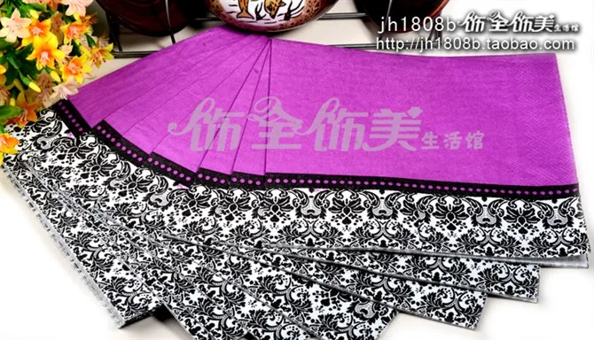 Новый Еда уровень настольный бумажные салфетки носовые платки фиолетового цвета