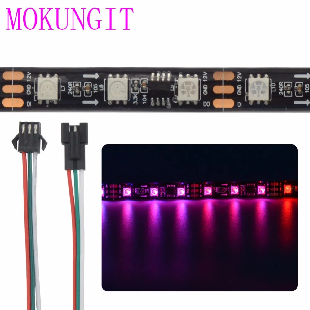 Mokungit 100M 20X5M DC12V WS2811 20 пикселей 60leds/M 5050 RGB SMD LED цифровая мечта цветная светодиодная
