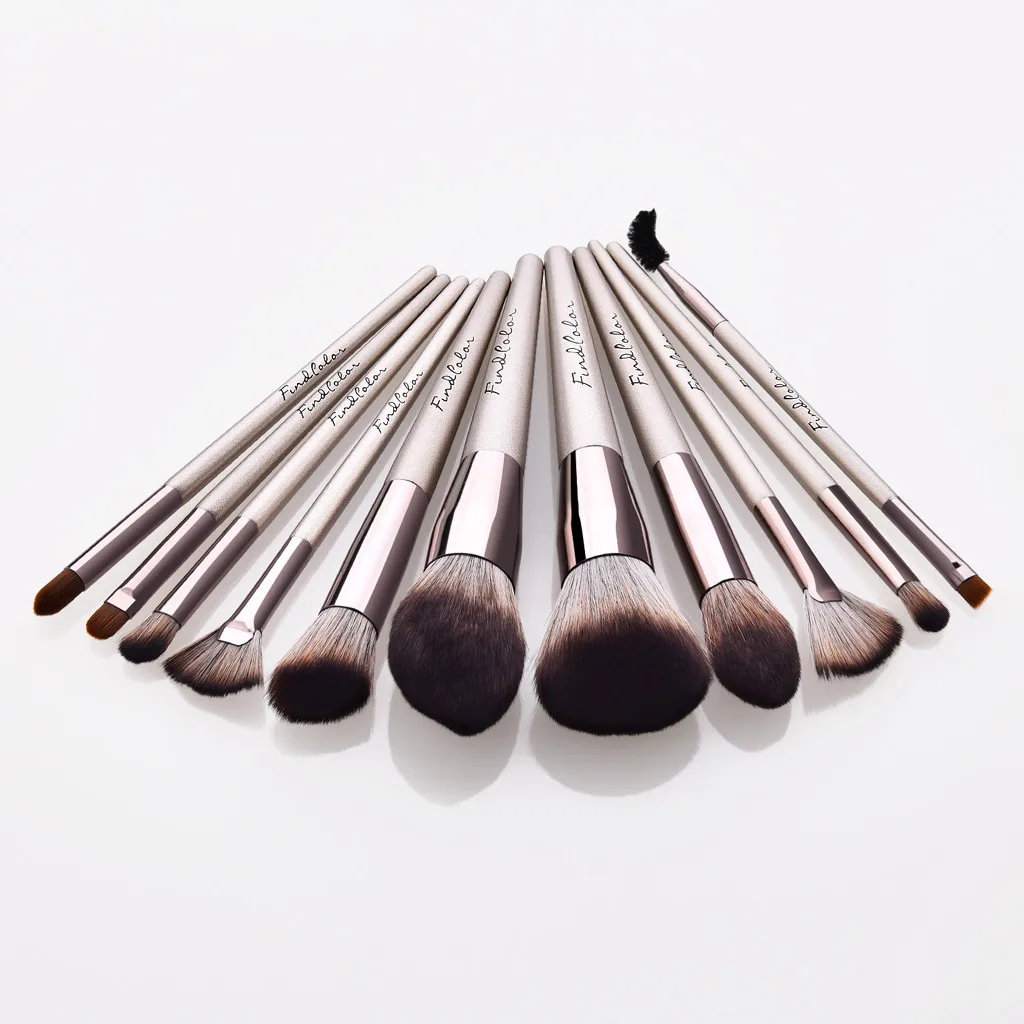 11 PCS Wooden Foundation Cosmetic Eyebrow Eyeshadow Brush Makeup Sets Tools makeup brush holder organizer accessorie 04* | Красота и