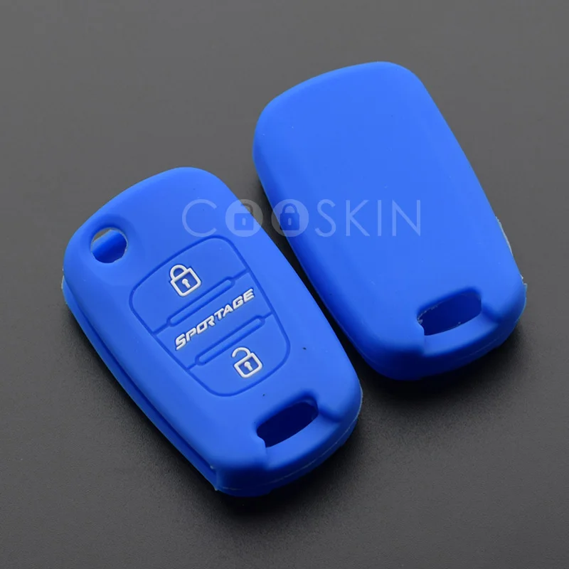 Silicone Car key Case Cover set for KIA 2013 Sportage 3 buttons smart car Styling protector shell accessories 10pcs/lot | Автомобили и