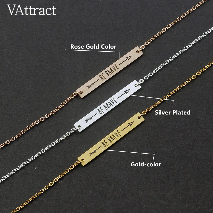 V Attract 2017 Silver Color Stainless Steel Pulseras Men Jewelry Geometric Simple Bar Statement Bracelet Homme Bff Gift|charm bracelet|bracelets &