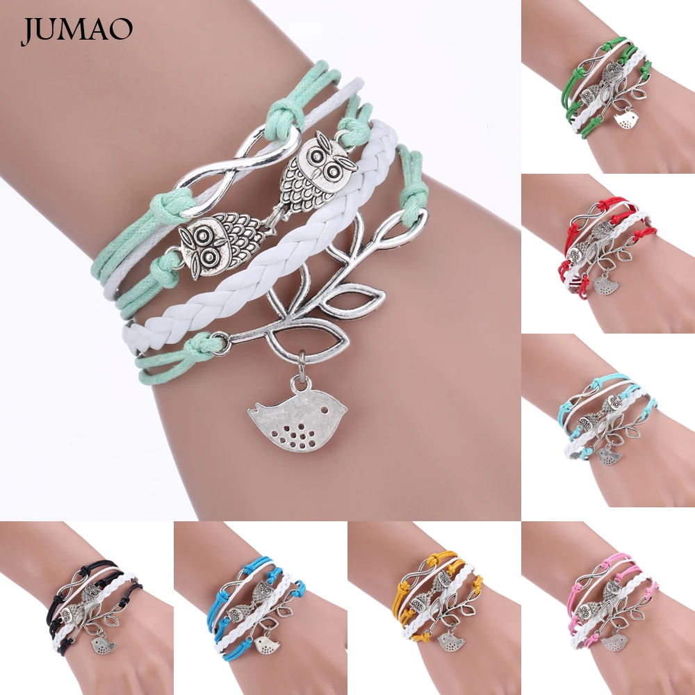Браслет с шармами в виде совы и птиц|bracelets for|charm braceletcharm bracelets for women |