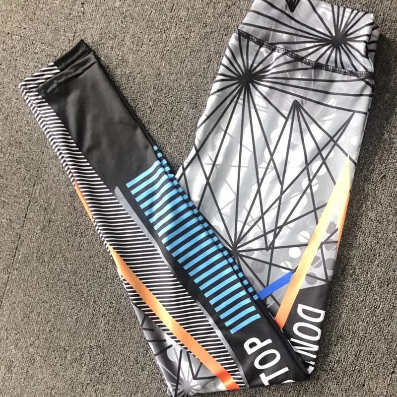 

NORMOV 2019 Womens Digital Printing Legging High Waist Skinny Slim Fit Fitness Elastic Force Leggings Casul Polyester leggings