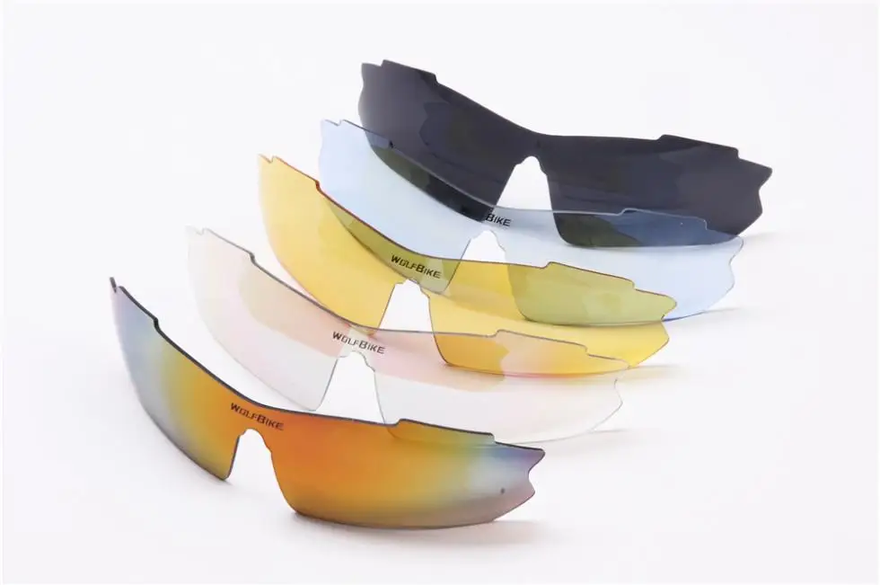 Мужские спортивные солнцезащитные очки с поляризацией 5 линз|Очки для