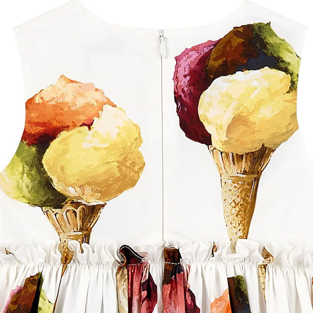 Нагрудник детский летний с принтом мороженого | Детская одежда и обувь