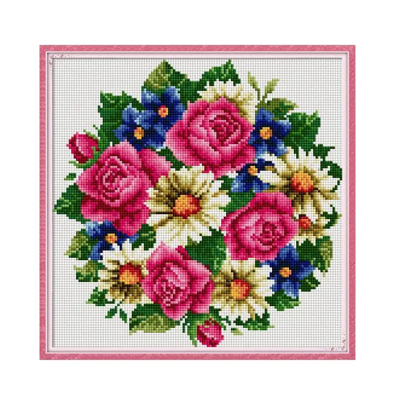

Joy Sunday Diamond Embroidery Flowers Full Drill Square Rose Diamond Mosaic Flowers Picture Rhinestones Diamond Embroidery Icons