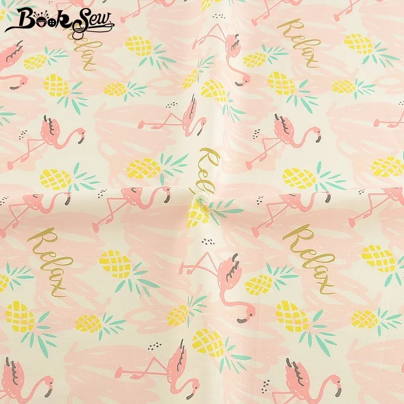 Booksew 100% хлопчатобумажная ткань с животным дизайном розовая сделай сам простыня