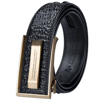 hi tie crocodile designer luxury genuine leather belts for men casual jeans belt strap gold automatic buckle black belt pd 2036