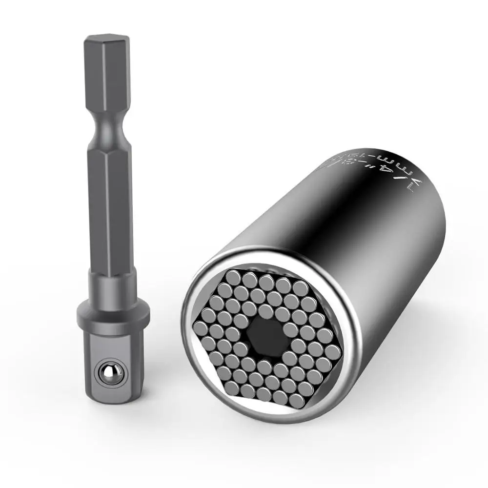 Universal Torque Wrench Head Set Socket Sleeve Power Drill Ratchet Bushing Spanner Key Gator Magic Grip Multi Hand Tools | Инструменты