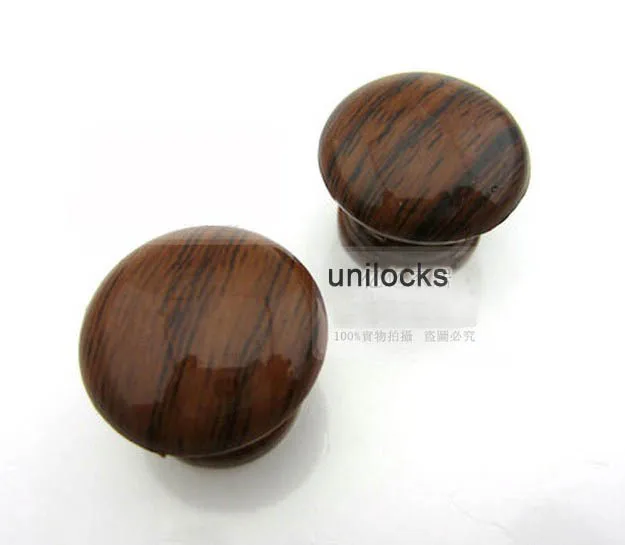 UNILOCKS 10 шт./лот пластиковая ручка для подвешивания, простой деревянный стиль, ручка для ящика и ручки (диаметр: 25 мм)