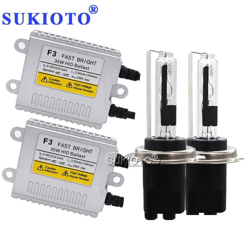 Комплект фар SUKIOTO 35 Вт HID H7 H7R с металлическим основанием 4300 К 5000 6000 8000 hid балласт