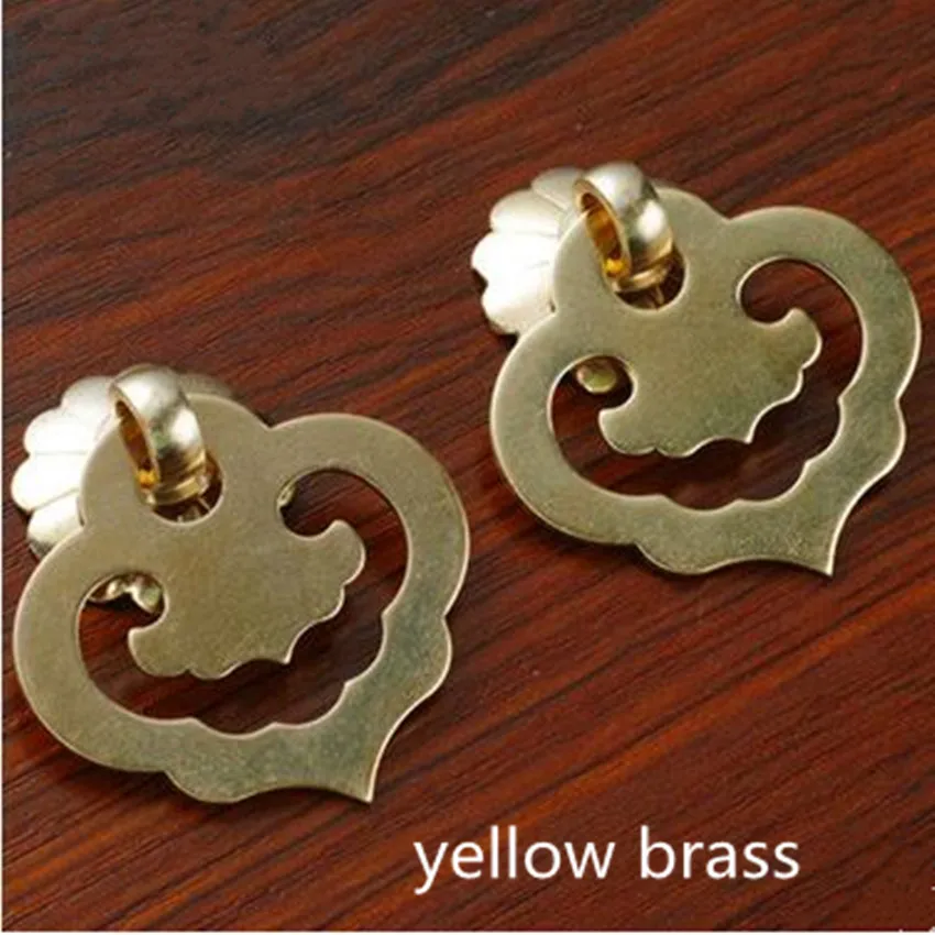 Винтажный стиль латунные ручки желтые ящика шкафа тянет античная бронза падение