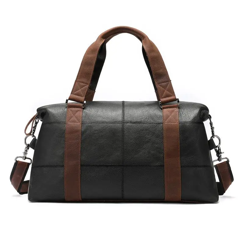 Новое поступление из натуральной кожи Для мужчин Duffle дорожная сумка для мужчин Винтаж сумки высокого Ёмкость сумка-мессенджер женская сумка для отдыха плечевая сумка J50 - Цвет: Бежевый