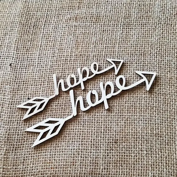 Деревянная стрела Hope домашний декор надпись Word Embellishment подвеска Charm|Украшения