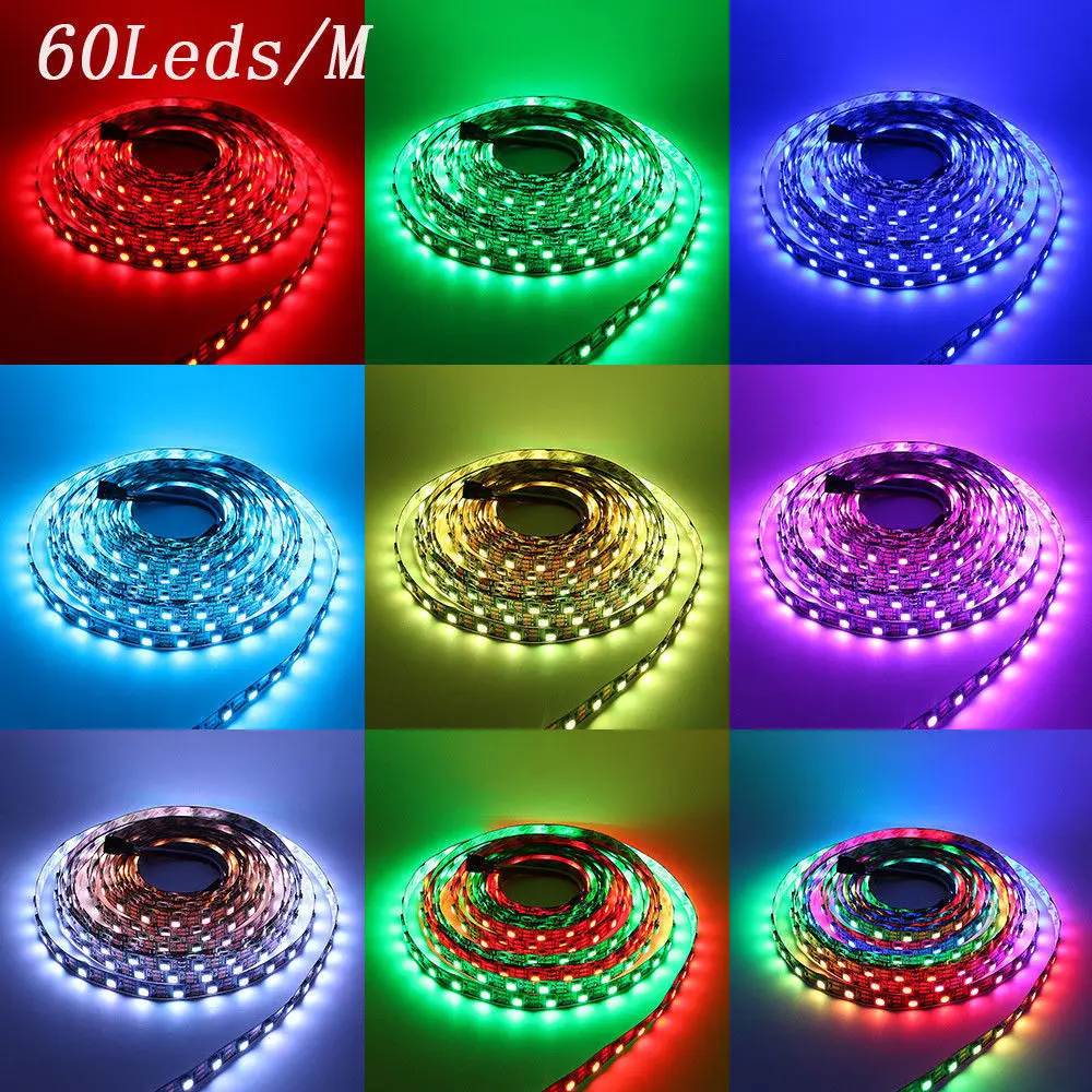 WS2812B Светодиодная лента WS2812 IC 5V 30/60/144 светодиоды индивидуально адресуемые Мечта
