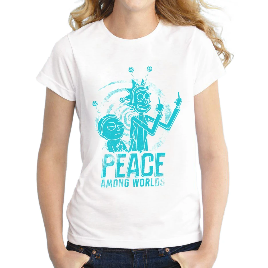 Женская футболка с милым рисунком Рик и Морти удобная дышащая высокого качества
