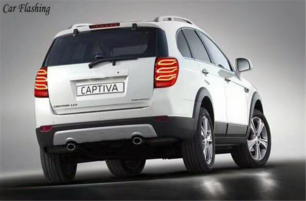 Поворотные автомобильные задние фонари для Chevrolet Captiva 2008- задние фонари светодиодный DRL ходовые огни Противотуманные фары с ангельскими глазками задняя парковка