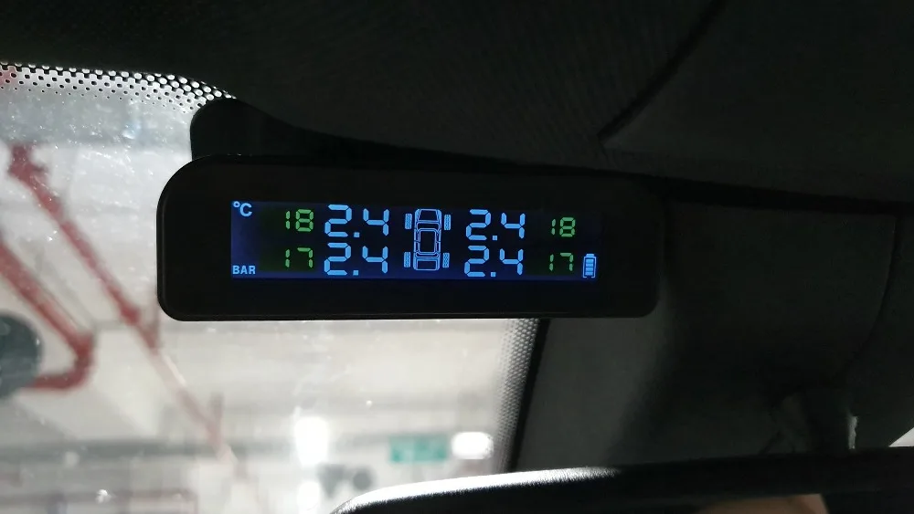 ZEEPIN C260 TPMS солнечная энергия жк-дисплей Система контроля давления в шинах с 4 внешними/внутренними датчиками давления в шинах