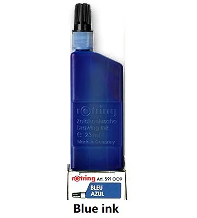 blue ink ROtring изограф 0,1 мм-1,0 мм пористые ручки для рисования Ручка иглы крюк линия ручка 1 шт./лот - Цвет: blue ink