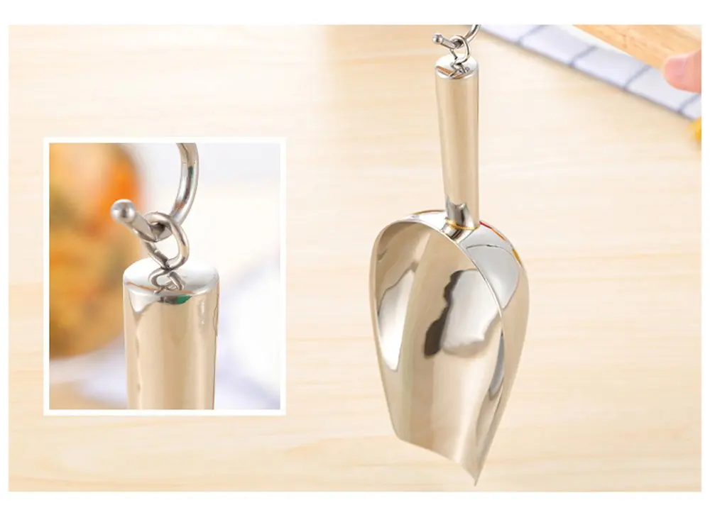 WGT Ice Scoop Set of 3 Stainless Steel Utility Scoops for Dry Food Candy Coffee Bean Flour Cereal Popcorn Mirror Finish | Дом и сад